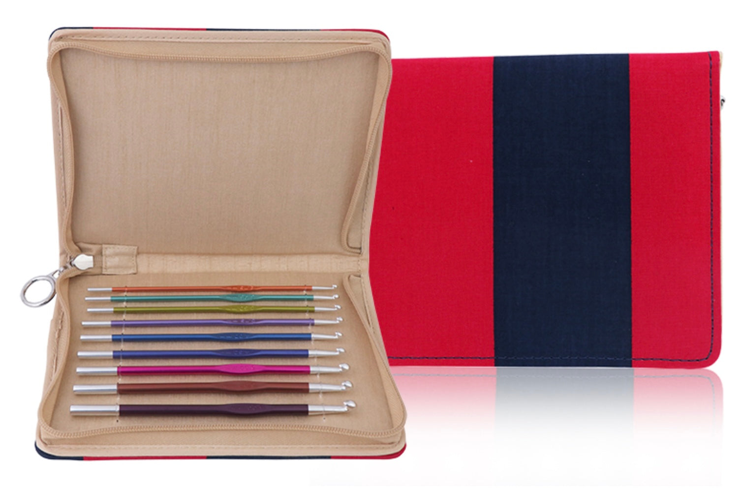 set of crochet hooks in case