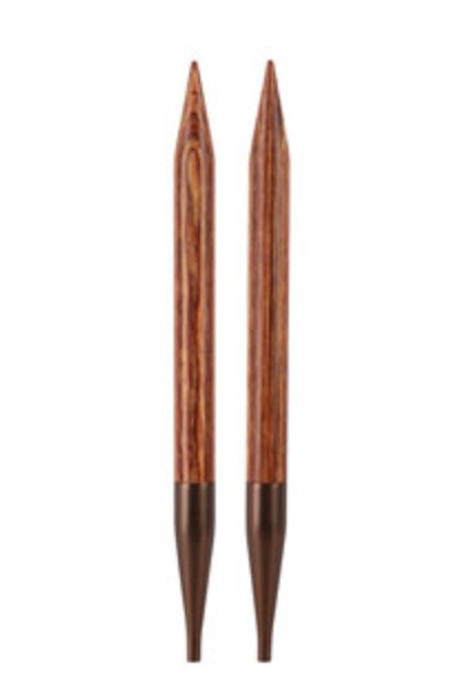pair of ginger interchangeable knitting needles