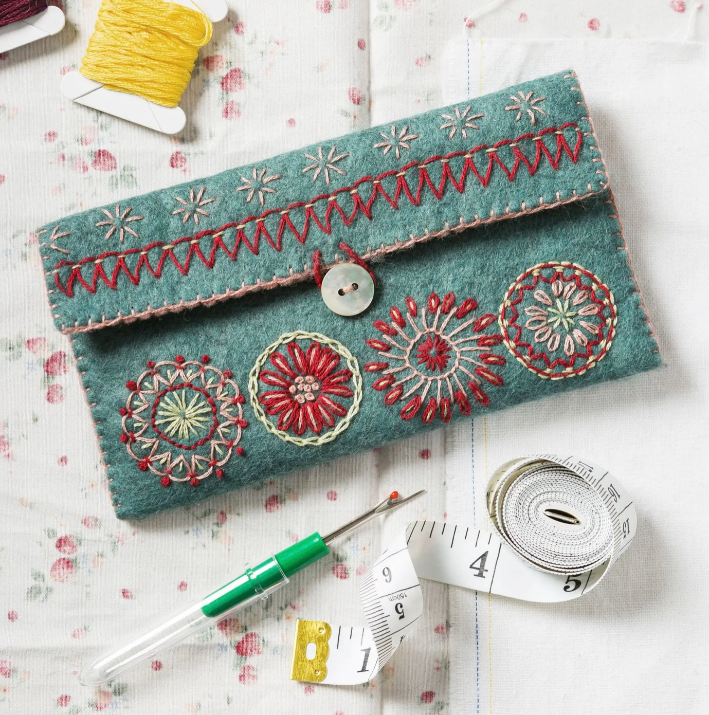 sewing notion pouch made from felt