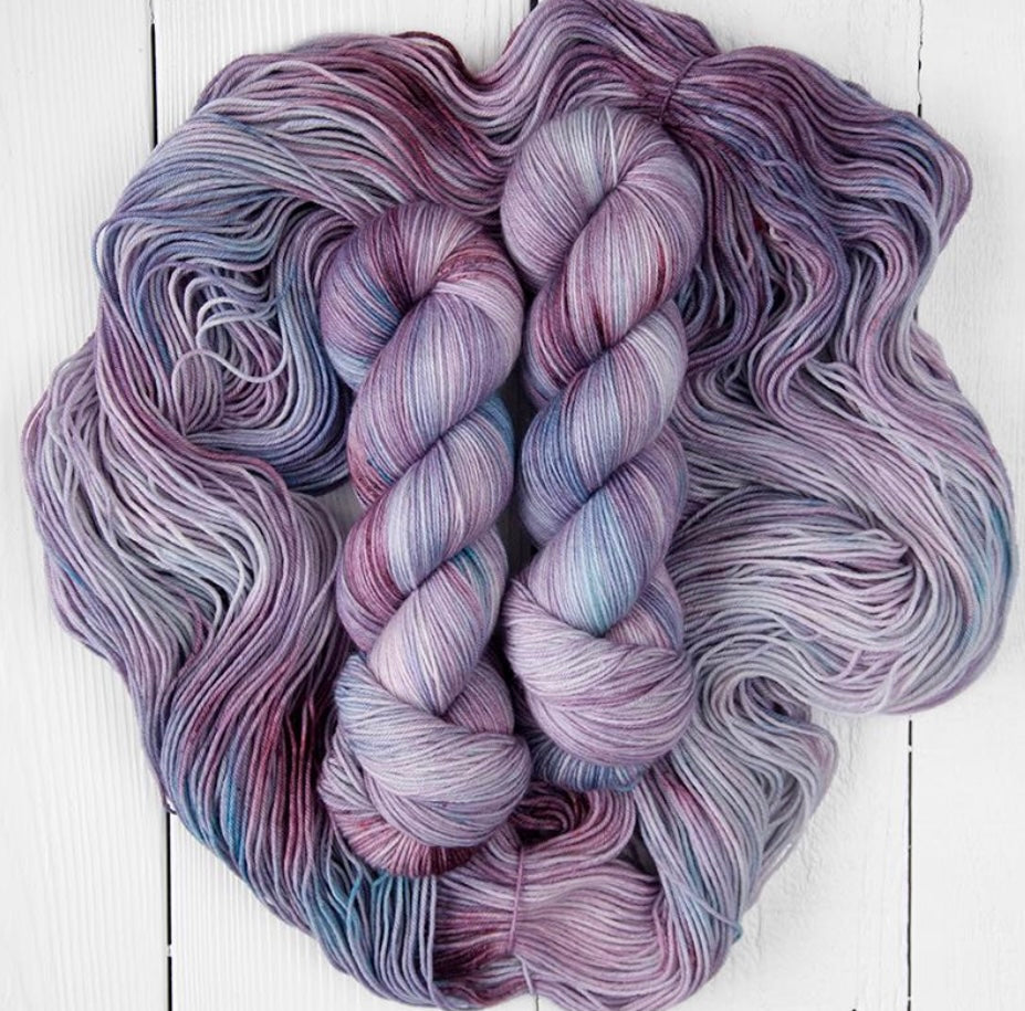skeins of hand dyed yarn